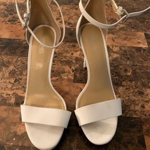 Mk Michael Kors Hight Heels Leather Shoes Size 8M Open Toe